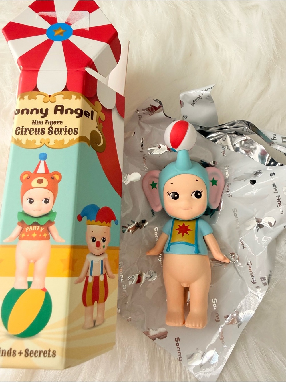 Sonny Angel Circus Series  Figure — Blue Elephant Outfit